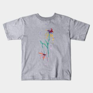 Flowers in an abstract Square Vase Kids T-Shirt